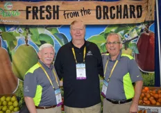 Promoting pears are Bob Koehler, Walter Johanson and Bob Catinella with Pear Bureau Northwest.
